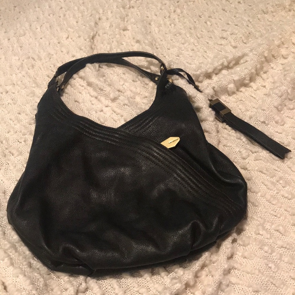 Black leather orYANY bag